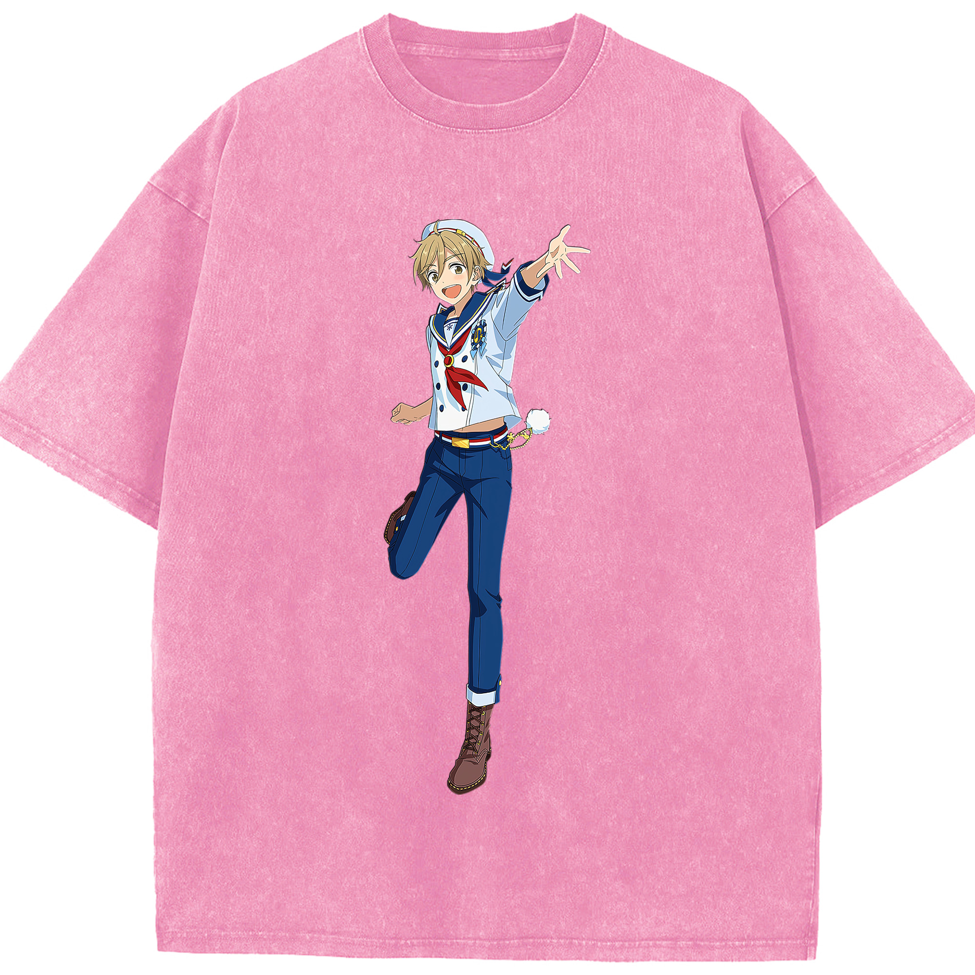 （画像用） あんさんぶるスターズ! Ensemble Stars 綿100% ヴィンテージ風 半袖Tシャツ（フロントプリント）